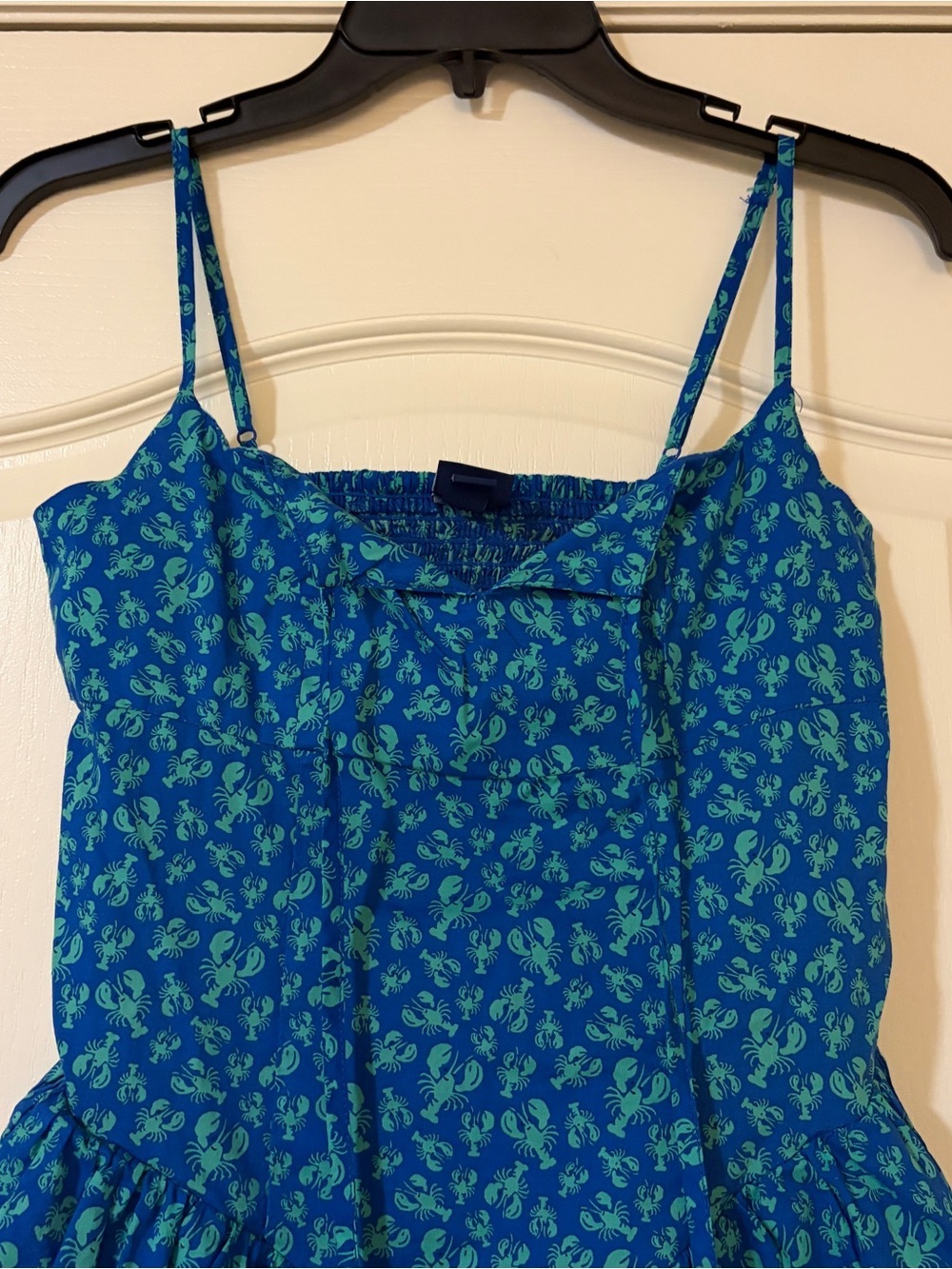 Blue Floral Spaghetti-Strap Women’s Dress - Picture 4 of 10